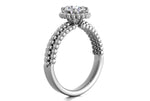 Jocelyn Round Cut Lab Grown Diamond Platinum Engagement Ring - View 2