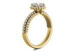 Jocelyn Round Cut Lab Grown Diamond 18Kt Yellow Gold Engagement Ring - View 2
