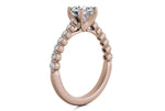 Dana Round Cut Lab Grown Diamond 18Kt Rose Gold Engagement Ring - View 2