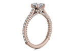 Lindsay Round Cut Lab Grown Diamond 18Kt Rose Gold Engagement Ring - View 2