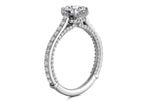 Lindsay Round Cut Lab Grown Diamond 18Kt White Gold Engagement Ring - View 2