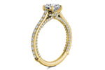 Lindsay Round Cut Lab Grown Diamond 18Kt Yellow Gold Engagement Ring - View 2