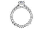 Jillian Cushion Cut Lab Grown Diamond Platinum Engagement Ring - View 3