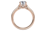 Elena Round Cut Lab Grown Diamond 18Kt Rose Gold Engagement Ring - View 3