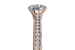 Elena Round Cut Lab Grown Diamond 18Kt Rose Gold Engagement Ring - View 2