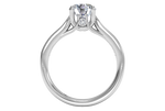 Elena Round Cut Lab Grown Diamond 14Kt White Gold Engagement Ring - View 3