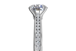 Elena Round Cut Lab Grown Diamond Platinum Engagement Ring - View 2