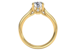 Elena Round Cut Lab Grown Diamond 18Kt Yellow Gold Engagement Ring - View 3