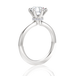 Candace Round Cut Lab Grown Diamond 18Kt White Gold Engagement Ring - View 3