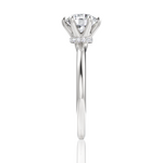 Candace Round Cut Lab Grown Diamond 18Kt White Gold Engagement Ring - View 4