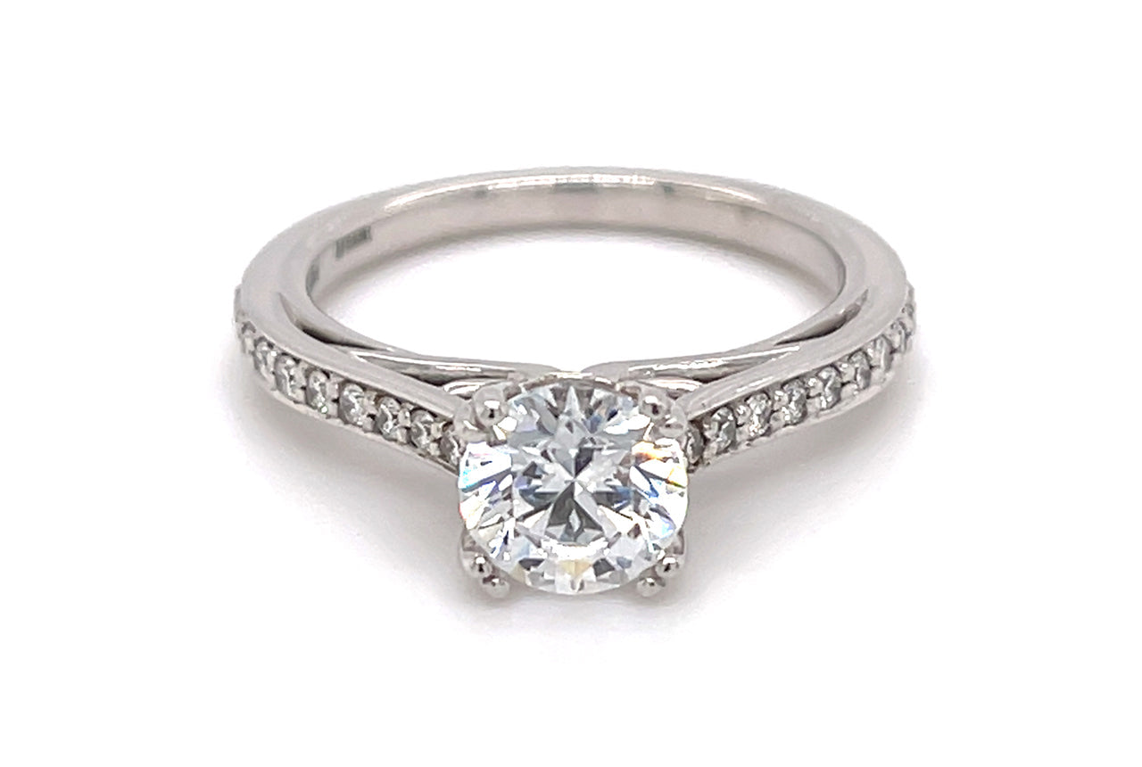 Deborah Oval Cut Lab Grown Diamond Platinum Engagement Ring