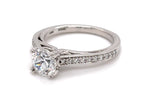 Deborah Round Cut Lab Grown Diamond Platinum Engagement Ring - View 2