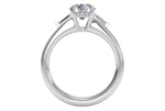 Katie Round Cut Lab Grown Diamond Platinum Engagement Ring - View 2