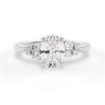 Carmen Oval Cut Lab Grown Diamond 18Kt White Gold Engagement Ring