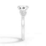 Carmen Oval Cut Lab Grown Diamond 14Kt White Gold Engagement Ring - View 2