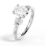 Carmen Oval Cut Lab Grown Diamond 18Kt White Gold Engagement Ring - View 4