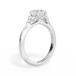 Celeste Asscher Cut Lab Grown Diamond 18Kt White Gold Engagement Ring - View 2