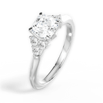 Celeste Asscher Cut Lab Grown Diamond 18Kt White Gold Engagement Ring - View 3