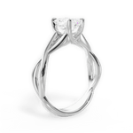 Aubrey Emerald Cut Lab Grown Diamond 18Kt White Gold Engagement Ring - View 2