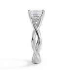 Aubrey Emerald Cut Lab Grown Diamond 14Kt White Gold Engagement Ring - View 3