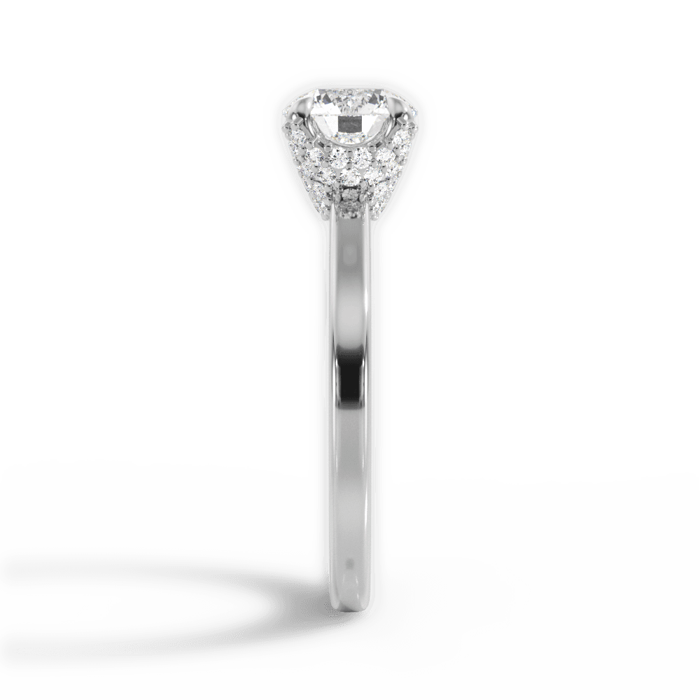 Gemma Round Cut Lab Grown Diamond Platinum Engagement Ring - View 3