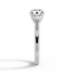 Gemma Round Cut Lab Grown Diamond 18Kt White Gold Engagement Ring - View 3