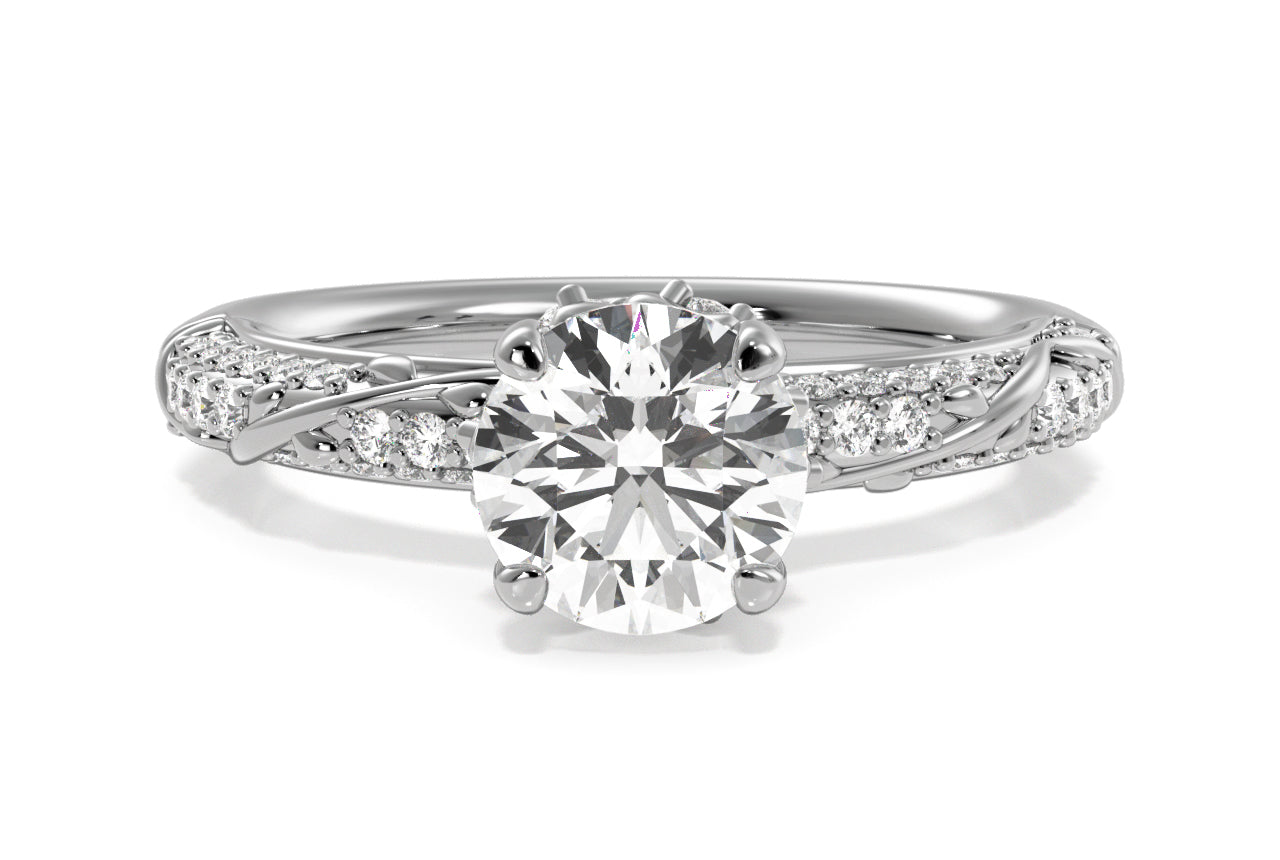Josephine Pear Cut Lab Grown Diamond 18Kt White Gold Engagement Ring