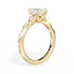 Cassie Emerald Cut Lab Grown Diamond 18Kt Yellow Gold Engagement Ring - View 4