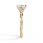 Cassie Emerald Cut Lab Grown Diamond 18Kt Yellow Gold Engagement Ring - View 3