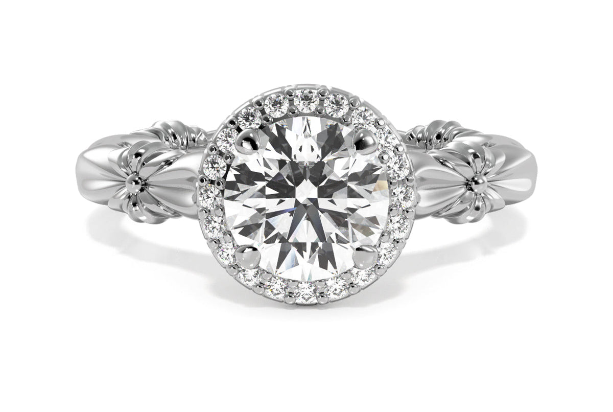 Erica Radiant Cut Lab Grown Diamond 14Kt White Gold Engagement Ring