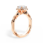 Erica Asscher Cut Lab Grown Diamond 18Kt Rose Gold Engagement Ring - View 2