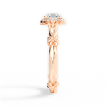 Erica Asscher Cut Lab Grown Diamond 18Kt Rose Gold Engagement Ring - View 3