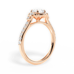 Joyce Cushion Cut Lab Grown Diamond 18Kt Rose Gold Engagement Ring - View 3