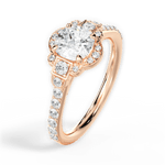 Joyce Cushion Cut Lab Grown Diamond 18Kt Rose Gold Engagement Ring