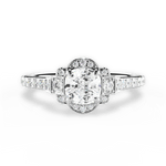 Joyce Cushion Cut Lab Grown Diamond Platinum Engagement Ring