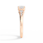 Cecilia Asscher Cut Lab Grown Diamond 18Kt Rose Gold Engagement Ring - View 2