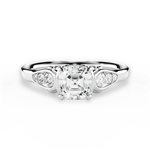 Cecilia Asscher Cut Lab Grown Diamond Platinum Engagement Ring