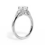Cecilia Asscher Cut Lab Grown Diamond Platinum Engagement Ring - View 3