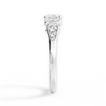 Cecilia Asscher Cut Lab Grown Diamond Platinum Engagement Ring - View 4