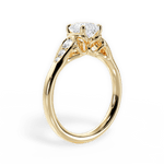 Cecilia Asscher Cut Lab Grown Diamond 18Kt Yellow Gold Engagement Ring - View 2