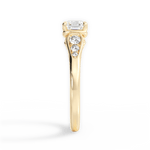 Cecilia Asscher Cut Lab Grown Diamond 18Kt Yellow Gold Engagement Ring - View 3