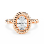 Belinda Oval Cut Lab Grown Diamond 18Kt Rose Gold Engagement Ring