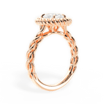 Belinda Oval Cut Lab Grown Diamond 18Kt Rose Gold Engagement Ring - View 3