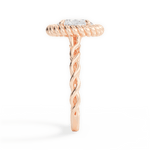 Belinda Oval Cut Lab Grown Diamond 18Kt Rose Gold Engagement Ring - View 2