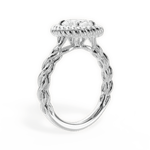 Belinda Oval Cut Lab Grown Diamond 14Kt White Gold Engagement Ring - View 3