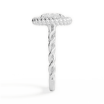 Belinda Oval Cut Lab Grown Diamond 14Kt White Gold Engagement Ring - View 2