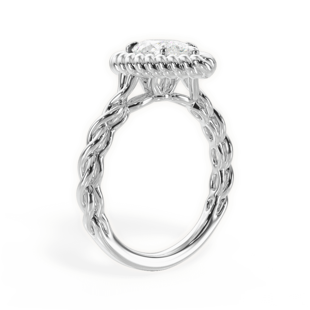 Belinda Pear Cut Lab Grown Diamond 14Kt White Gold Engagement Ring - View 3