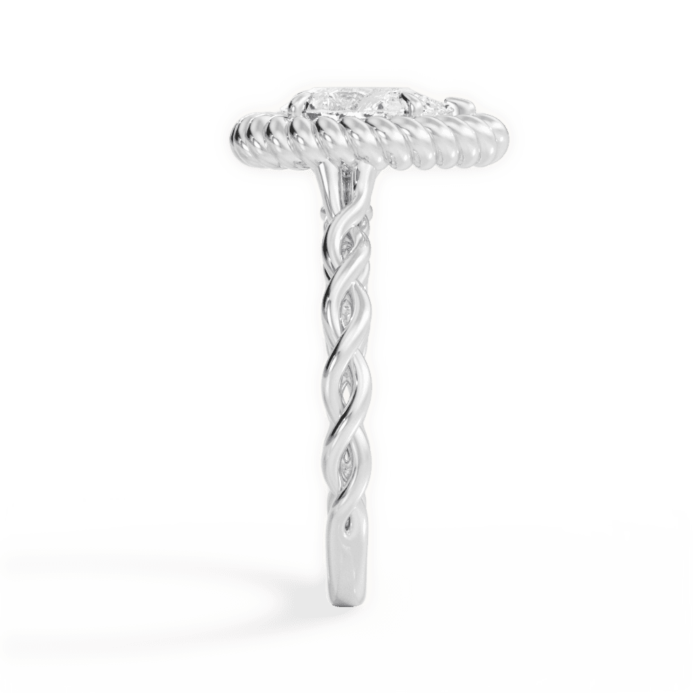 Belinda Pear Cut Lab Grown Diamond 14Kt White Gold Engagement Ring - View 2