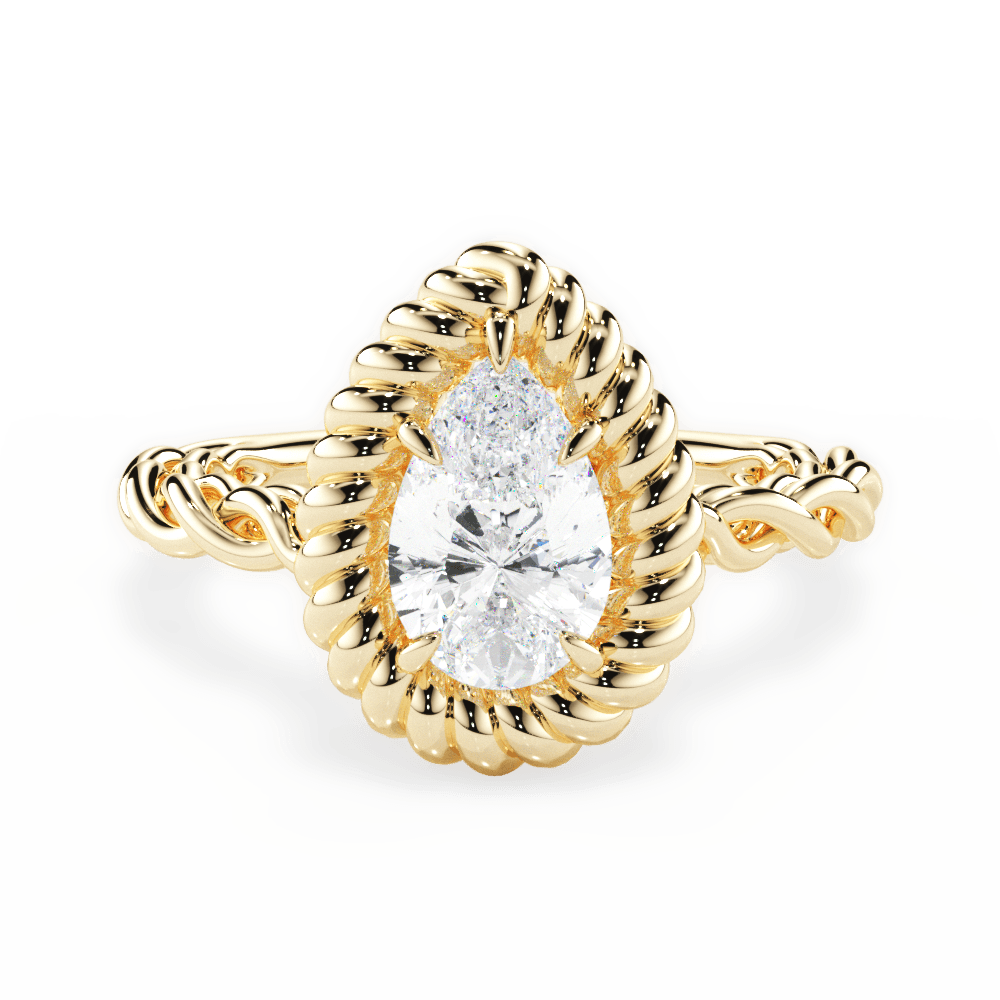 Belinda Pear Cut Lab Grown Diamond 18Kt Yellow Gold Engagement Ring