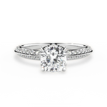 Gail Cushion Cut Lab Grown Diamond Platinum Engagement Ring